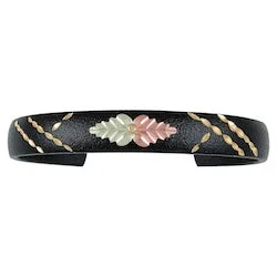 handmade braided hemp bracelet Black Hills Gold Black Bangle Bracelet