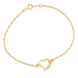 celestial sun charm anklet Black Hills Gold Heart Bracelet