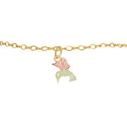 chunky chain necklace trendy Black Hills Gold Hummingbird Ankle Bracelet