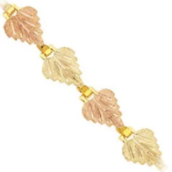 celestial crescent moon bracelet Black Hills Gold Leaf Bracelet