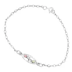 boho macrame bead anklet Black Hills Silver Leaf Bracelet