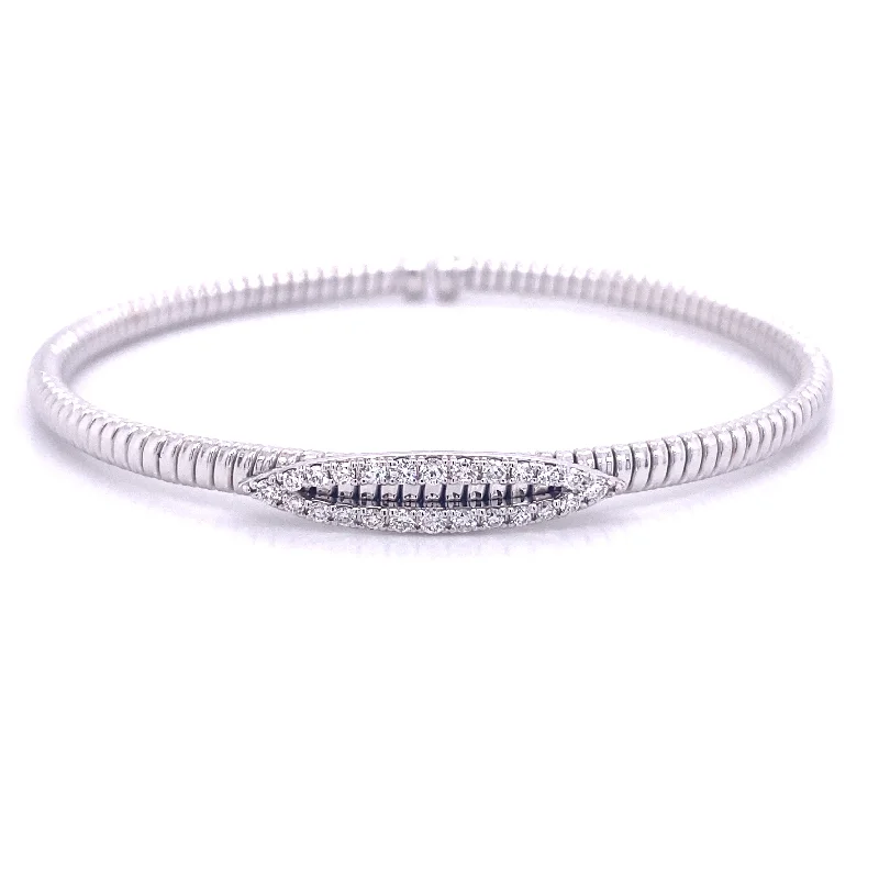 handmade braided leather necklace Bremer Jewelry Bangle Diamond Bracelet in 18K White Gold (0.35ctw) handmade braided leather necklace Bremer Jewelry Bangle Diamond Bracelet in 18K White Gold (0.35ctw)