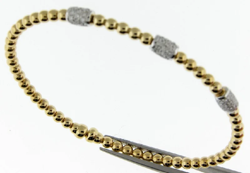 simple crystal pendant necklace Bremer Jewelry Bangle Diamond Bracelet in 18K Yellow Gold (0.40ctw)