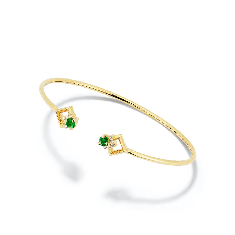 vintage rose gold engagement ring Bremer Jewelry Bangle Emeralds Gemstone Bracelet in 18K Yellow Gold (0.46ctw) vintage rose gold engagement ring Bremer Jewelry Bangle Emeralds Gemstone Bracelet in 18K Yellow Gold (0.46ctw)