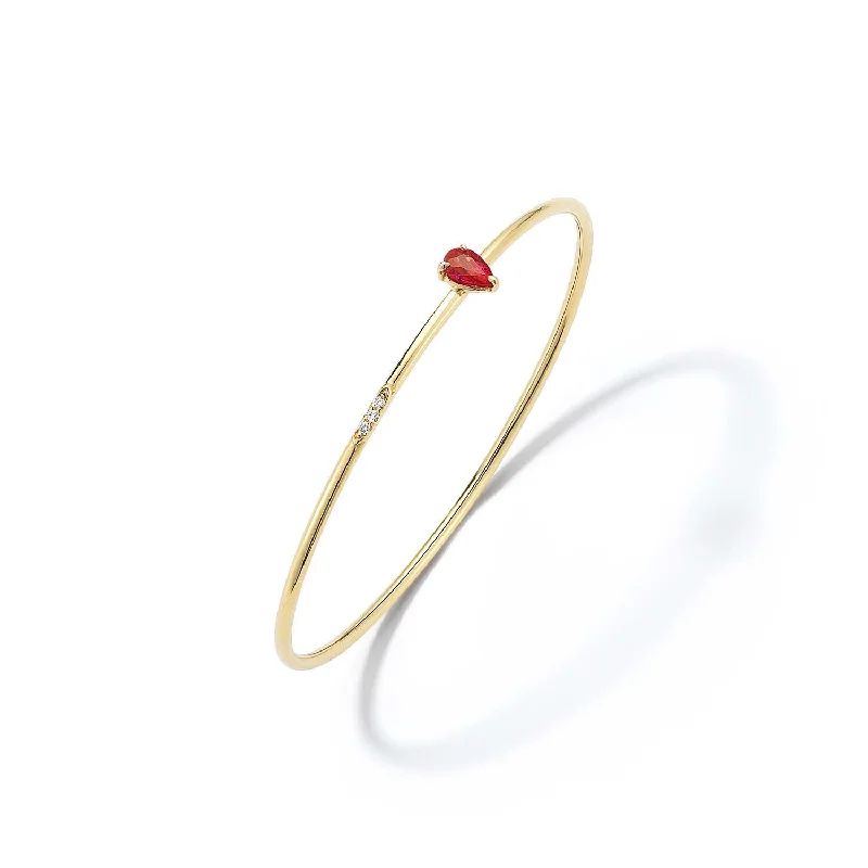 delicate angel wings necklace Bremer Jewelry Bangle Ruby Gemstone Bracelet in 18K Yellow Gold (0.60ctw)
