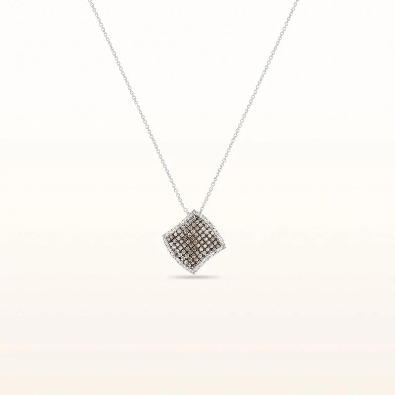 handcrafted opal inlay ring Brown and White Diamond Square Pendant in 14kt White Gold handcrafted opal inlay ring Brown and White Diamond Square Pendant in 14kt White Gold