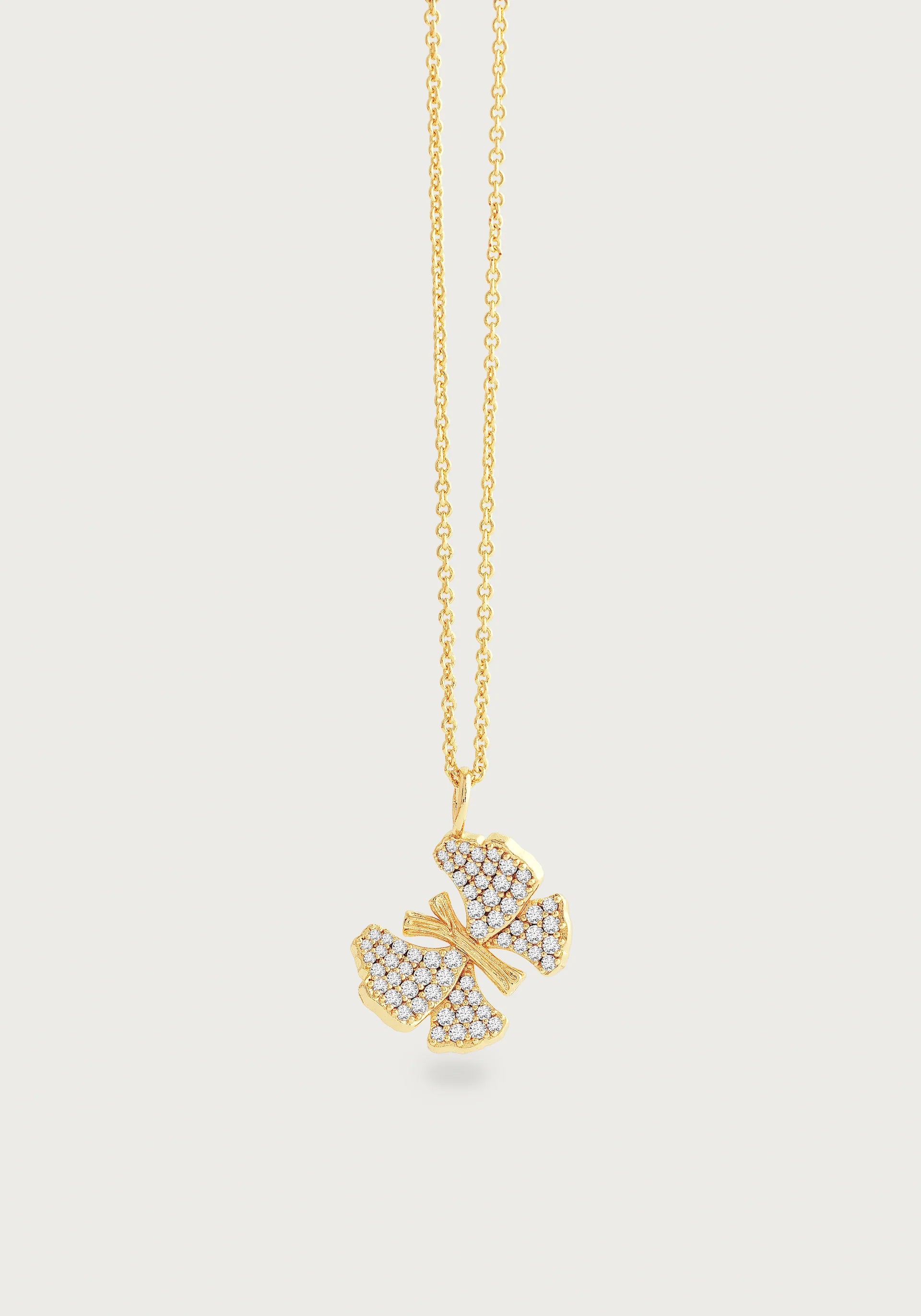 hand-stamped coordinates bracelet Butterfly White Pavé Necklace