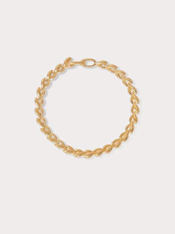 gold engagement ring vintage Fishbone Bracelet - Classic
