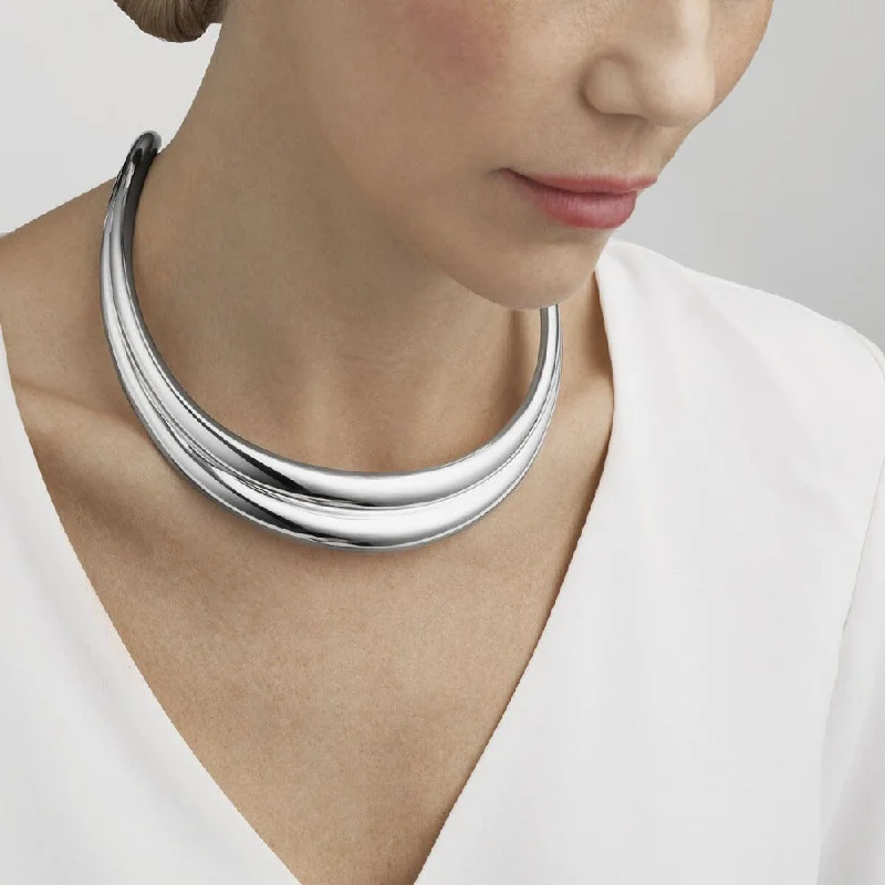 delicate chain necklace gold Curve Neck Ring