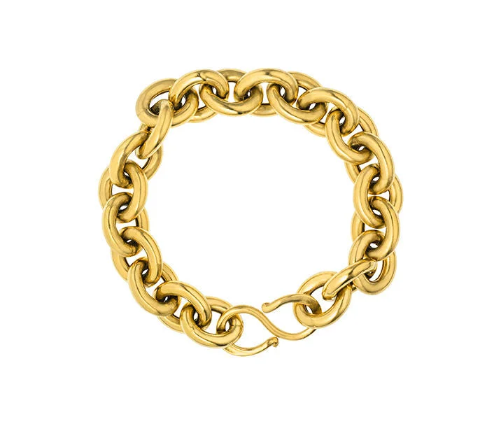 yellow sapphire engagement ring Chunky Chain Gold Plated Bracelet