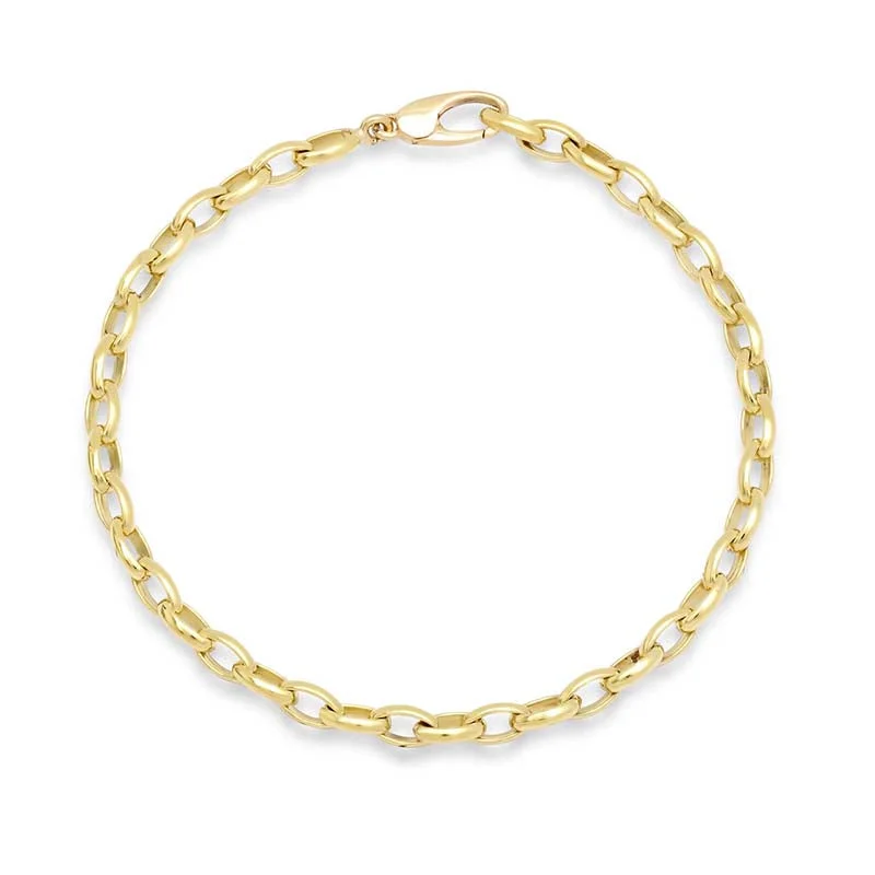 sterling silver herringbone chain Small Luxe Edith Link Bracelet