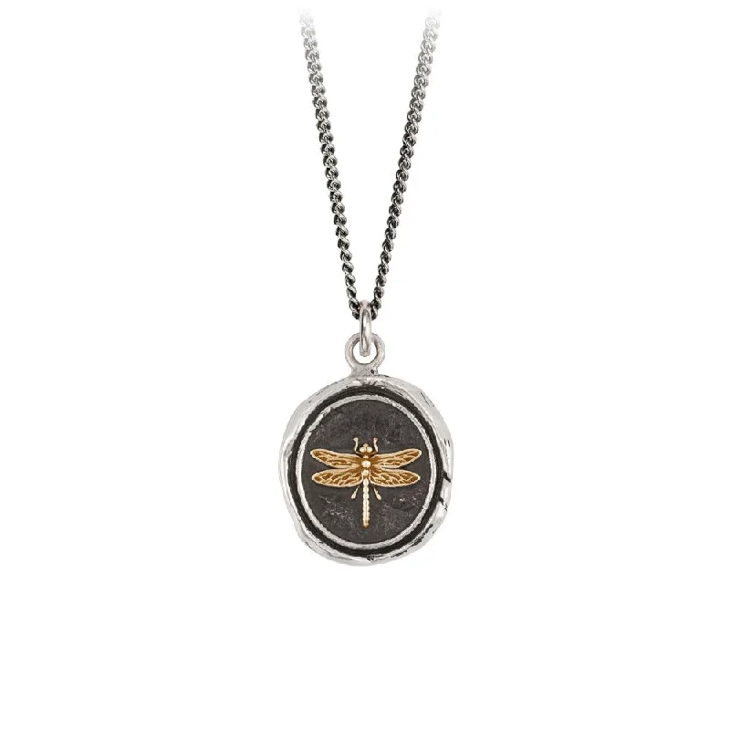 modern geometric earrings gold Dragonfly 14k Gold On Silver Talisman