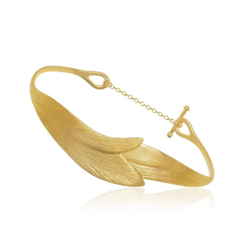 sparkling diamond drop earrings Aura 18K Gold Bangle