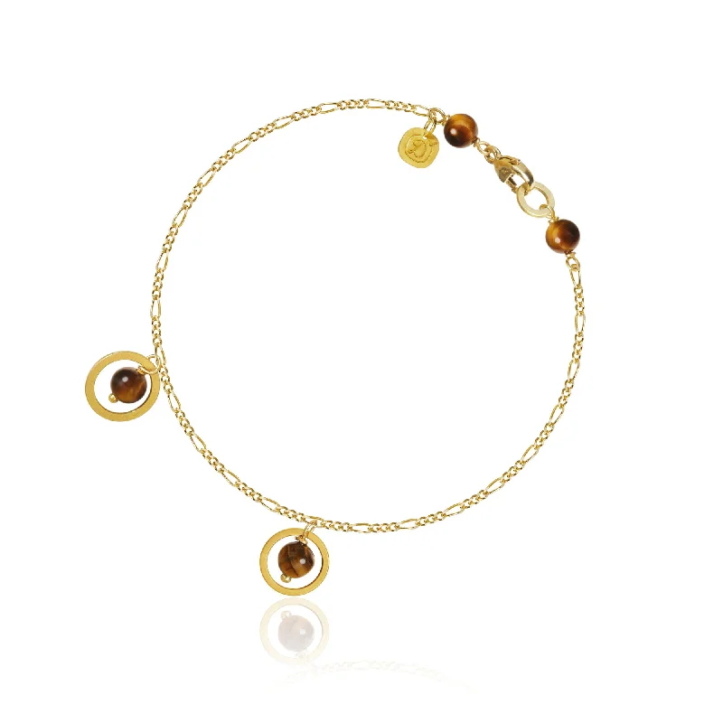 vintage pearl cluster earrings Piccolo 18K Gold Bracelet w. Tiger's Eye