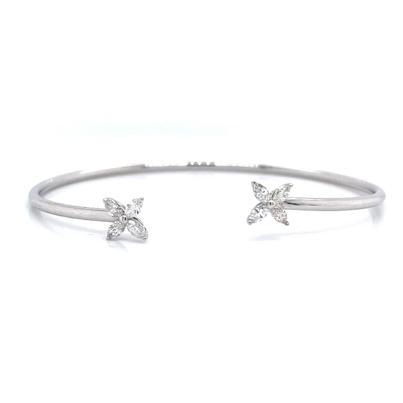 handcrafted braided silver bracelet Estate Bangle Diamond Bracelet in 18K White Gold (.50ctw) handcrafted braided silver bracelet Estate Bangle Diamond Bracelet in 18K White Gold (.50ctw)