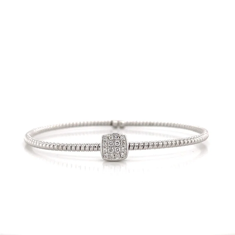 personalized couples ring engraved Bremer Jewelry Bangle Diamond Bracelet in 18K White Gold (0.17ctw) personalized couples ring engraved Bremer Jewelry Bangle Diamond Bracelet in 18K White Gold (0.17ctw)
