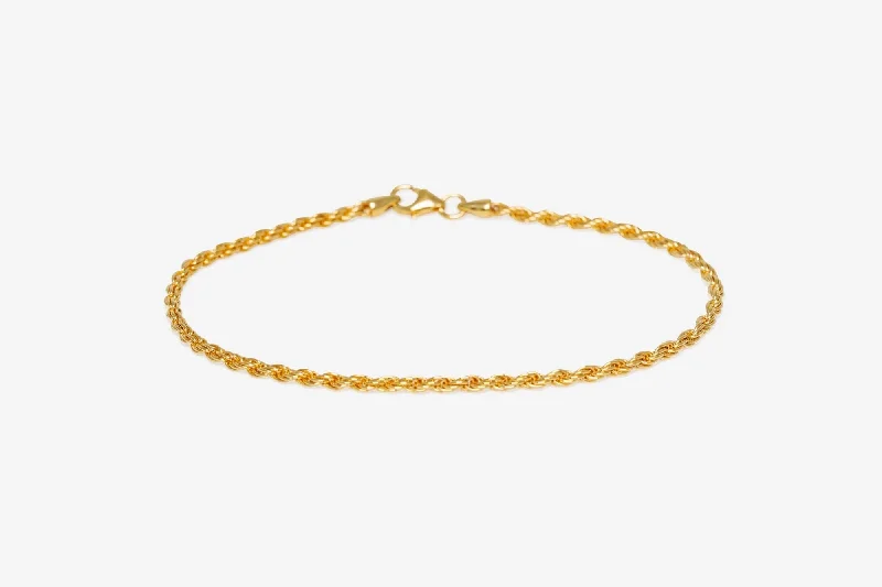 birthstone necklace for mom IX Rope Gold Plated Bracelet