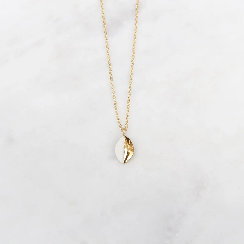 handmade braided hemp bracelet White Gold Dipped Mini Marquise Necklace