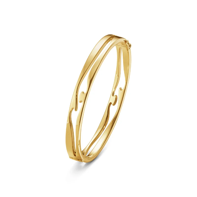 simple gold hoop earrings Fusion 18K Gold Bangle