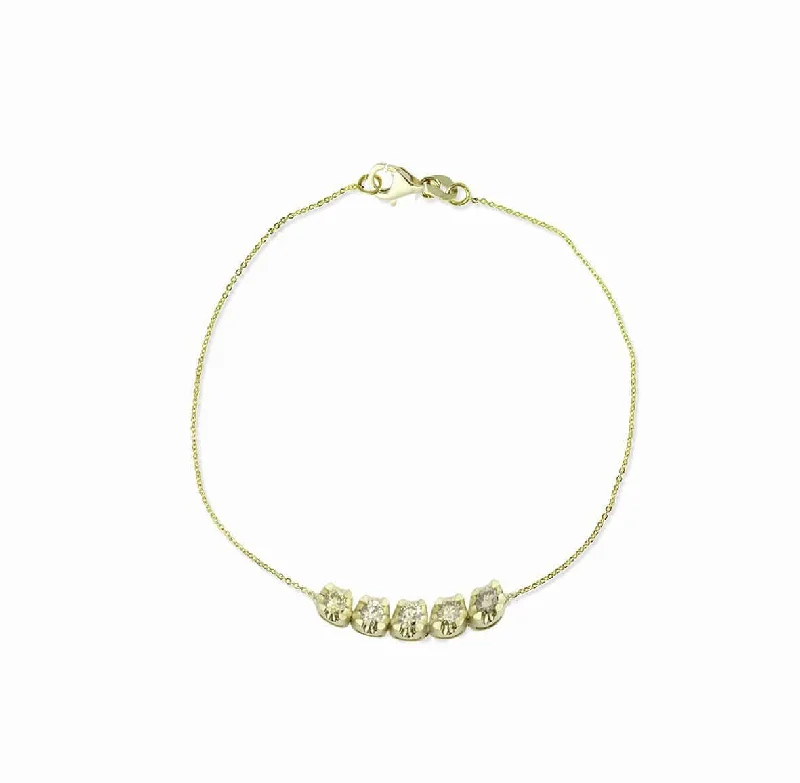 custom initial pendant necklace Sonia 18K Gold Bracelet w. Diamonds