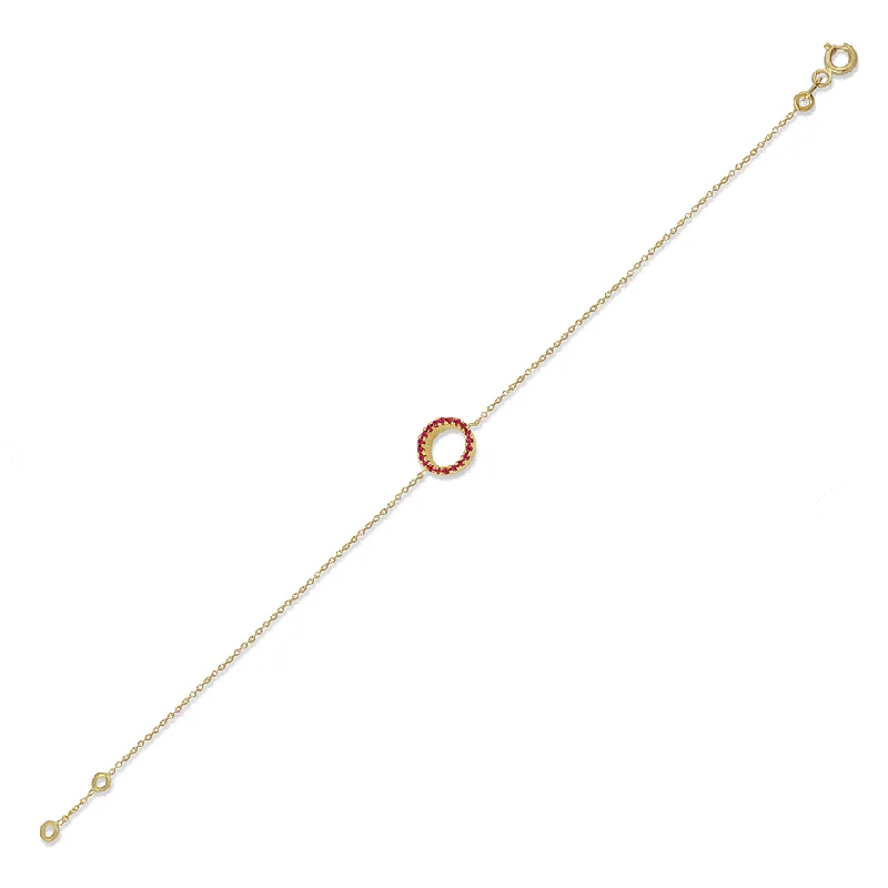 gold wedding band for men Claire 18K Gold Bracelet w. Rubies