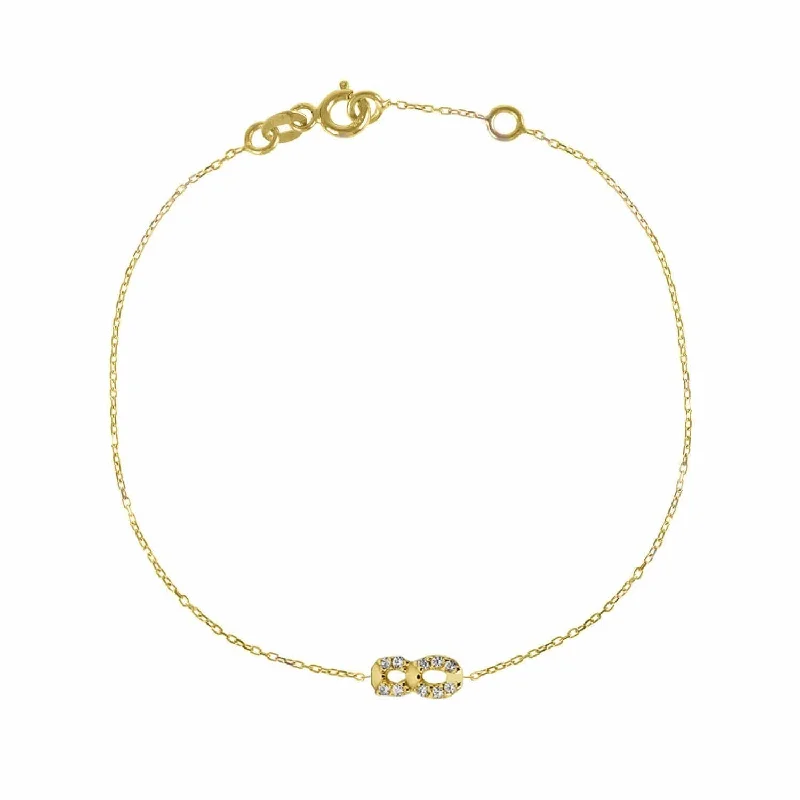 minimalist moonstone bracelet Numerology 8 18K Gold Bracelet w. Sapphires