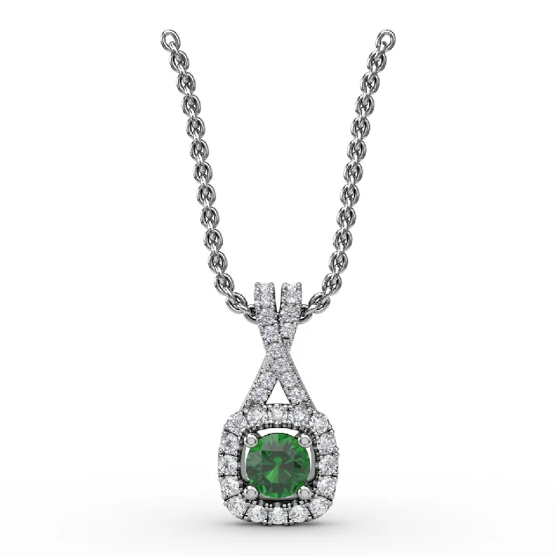 celestial star earrings stud Halo Emerald and Diamond Pendant