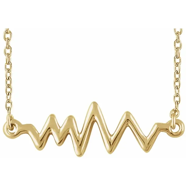 white gold necklace simple Heartbeat Necklace