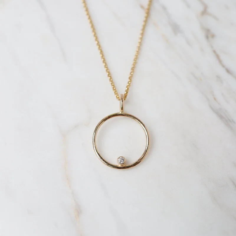 evil eye protection bracelet Helios Necklace -14k Gold & White Diamond