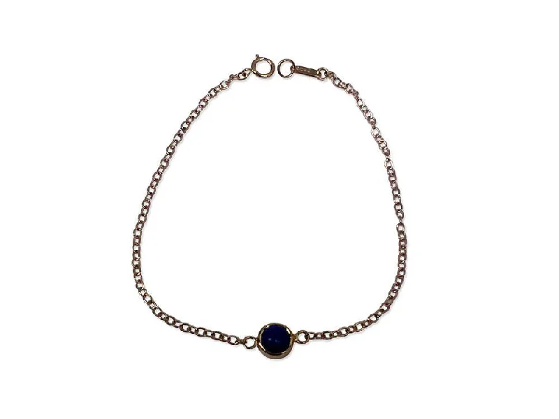 dainty heart charm necklace Lapis Lazuli Cabochon cut Bezel Rose Gold Handmade Bracelet 14K dainty heart charm necklace Lapis Lazuli Cabochon cut Bezel Rose Gold Handmade Bracelet 14K