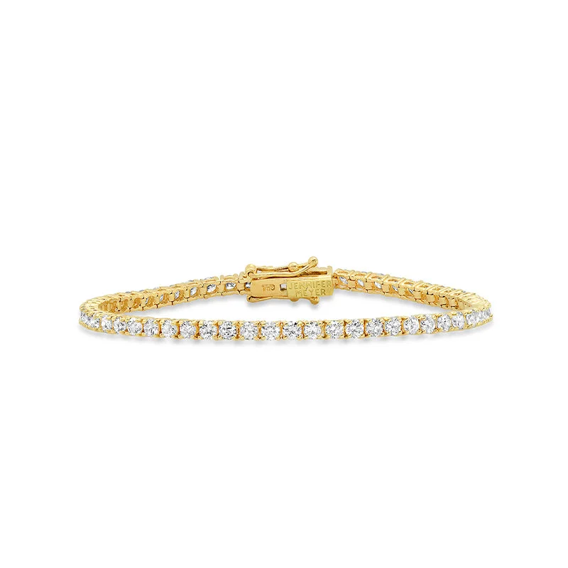 wedding band with diamonds Large 4-Prong Diamond Tennis Bracelet