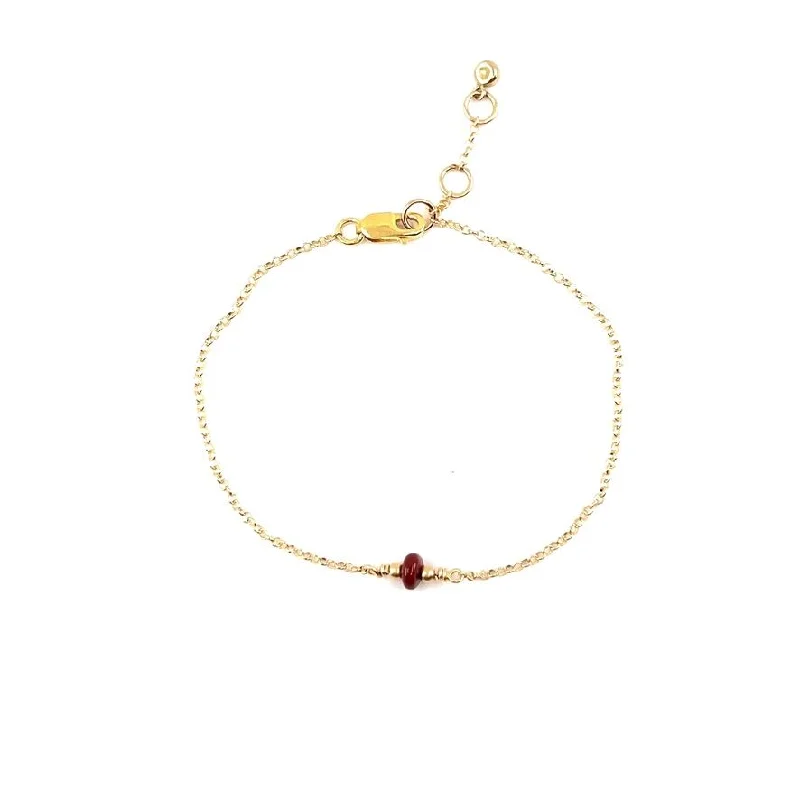 boho gold leaf ring Aurora 14K Goldfilled Bracelet w. Tiger's Eye