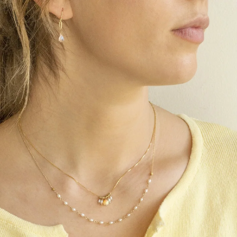 black spinel ring men Luna Pearl & Opal Necklace