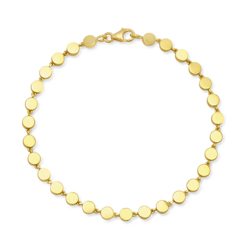 vintage-inspired gold locket Mini Circle Link Bracelet