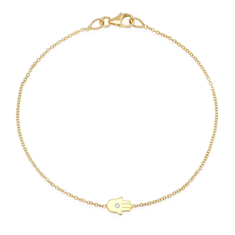 sapphire princess cut ring Mini Hamsa Bracelet