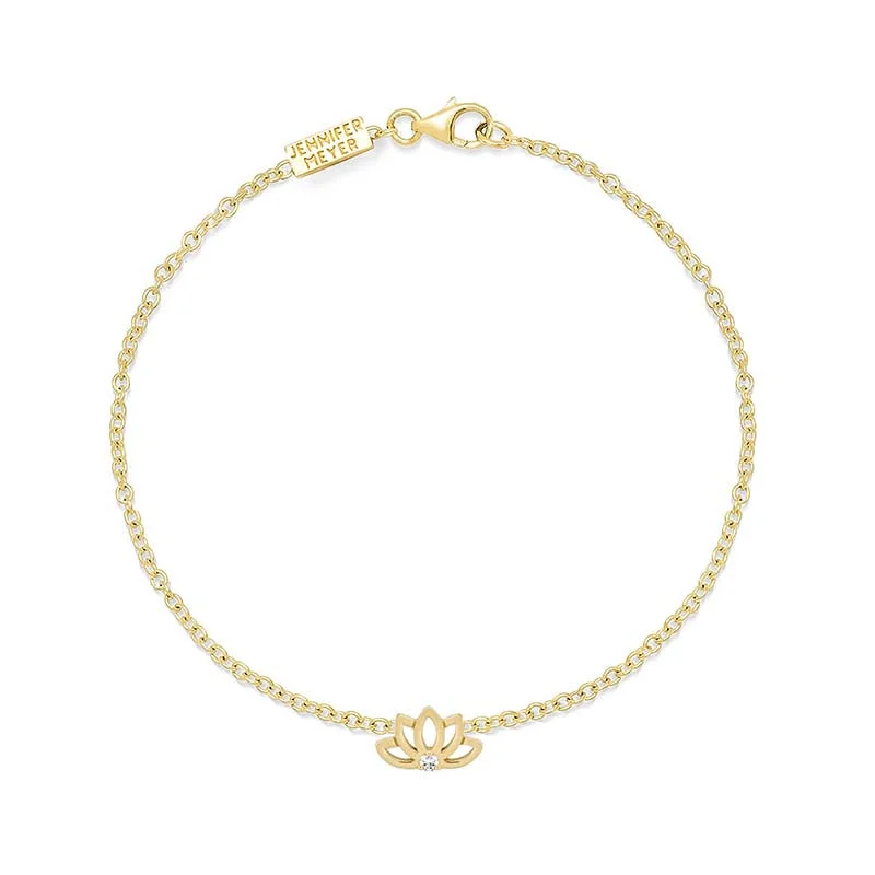personalized ring with name Mini Lotus Flower Bracelet