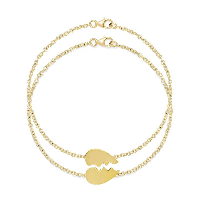 statement gold cuff earrings Mini Piece of My Heart Bracelet Set
