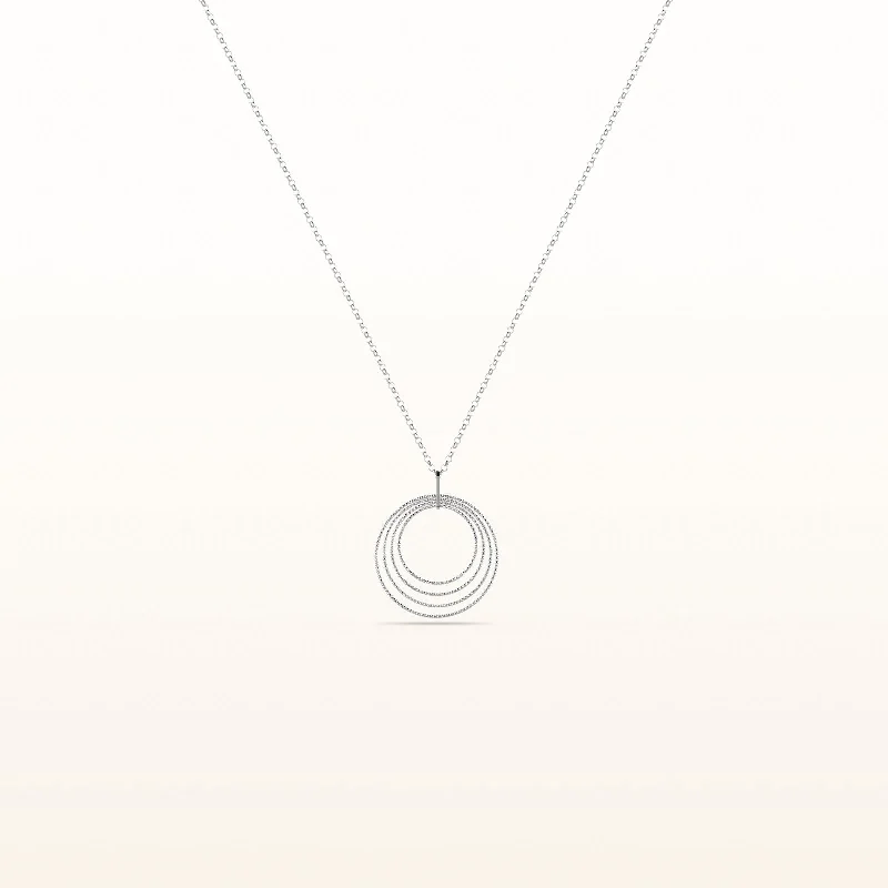 sterling silver arrow ring Multi-Circle Pendant in 925 Sterling Silver