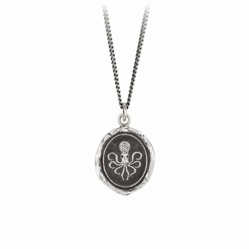 men’s black diamond cufflinks Octopus Talisman Necklace