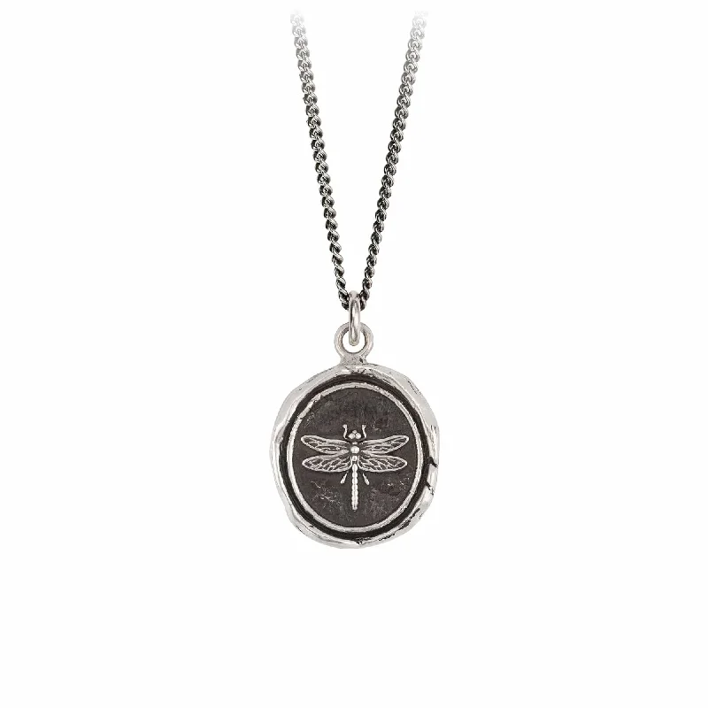 vintage diamond drop necklace Dragonfly Talisman Necklace