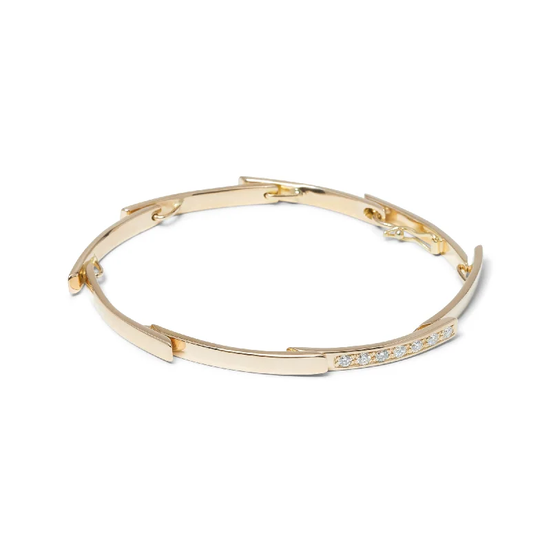 luxury emerald ring platinum Spiral Galaxy 18K Gold Bangle w. Lab-Grown Diamonds