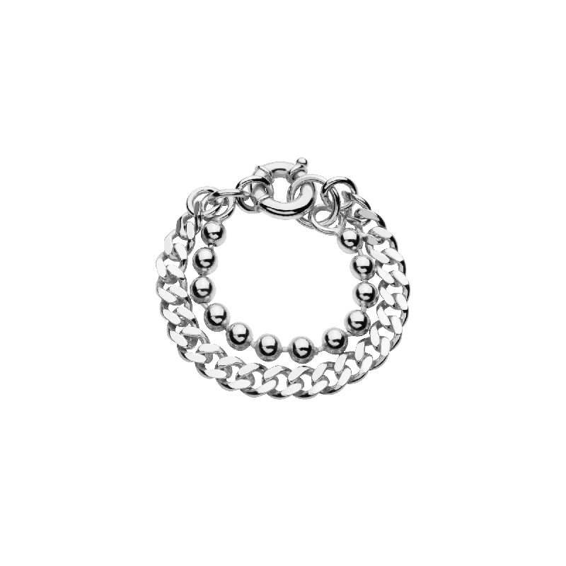 modern geometric gold ring Unisex Bracelet Silver