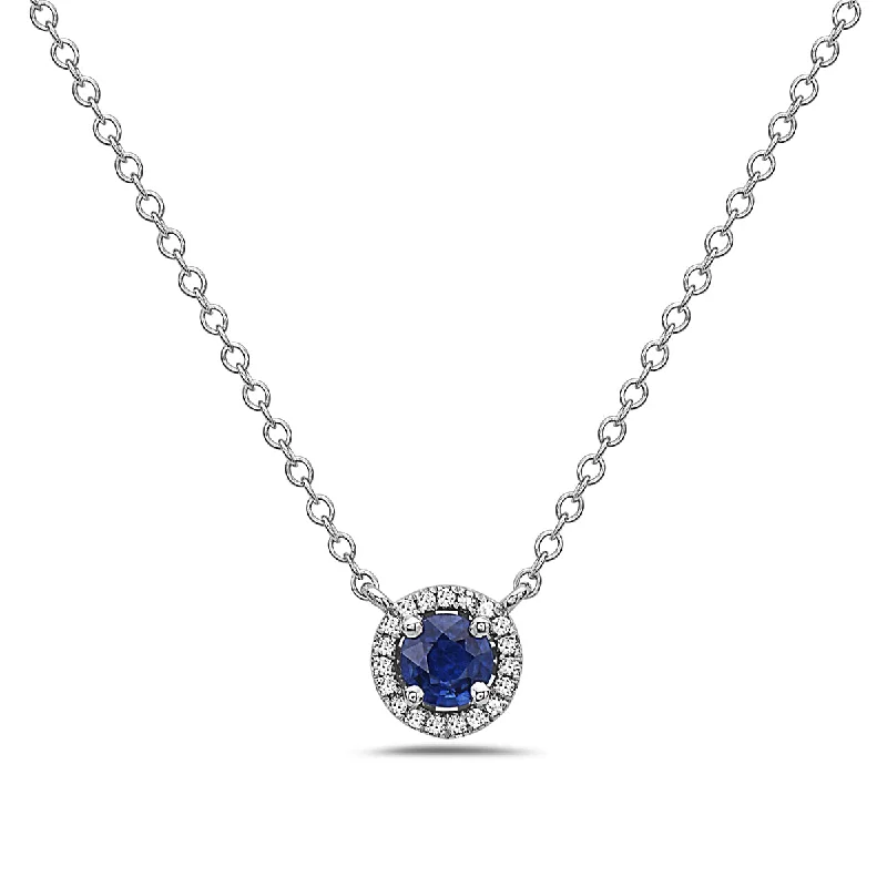 bold chunky cocktail ring Sapphire And Diamond Halo Necklace