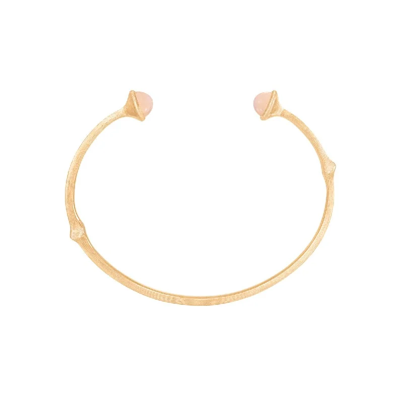 rose gold feather earrings Nature 18K Gold Bangle w. Moonstone