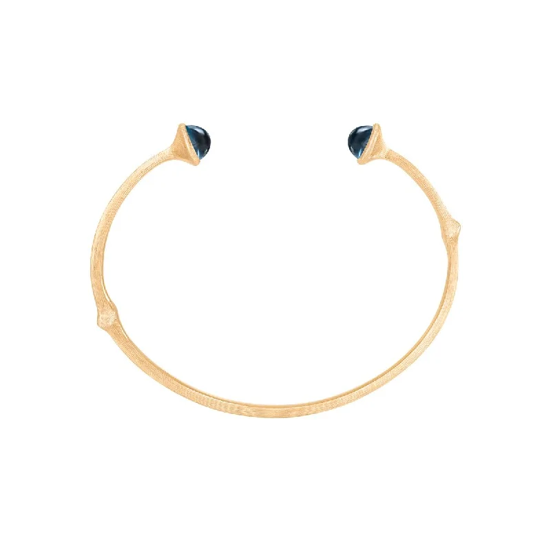 men’s sterling silver cufflinks Nature 18K Gold Bangle w. Topaz