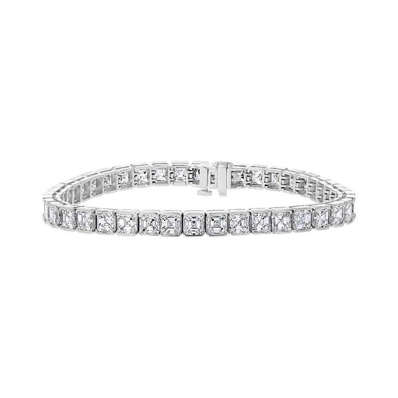 chunky silver hoop earrings PLATINUM 13.76 CTW ASSCHER DIAMOND BAR-SET TENNIS BRACELET chunky silver hoop earrings PLATINUM 13.76 CTW ASSCHER DIAMOND BAR-SET TENNIS BRACELET