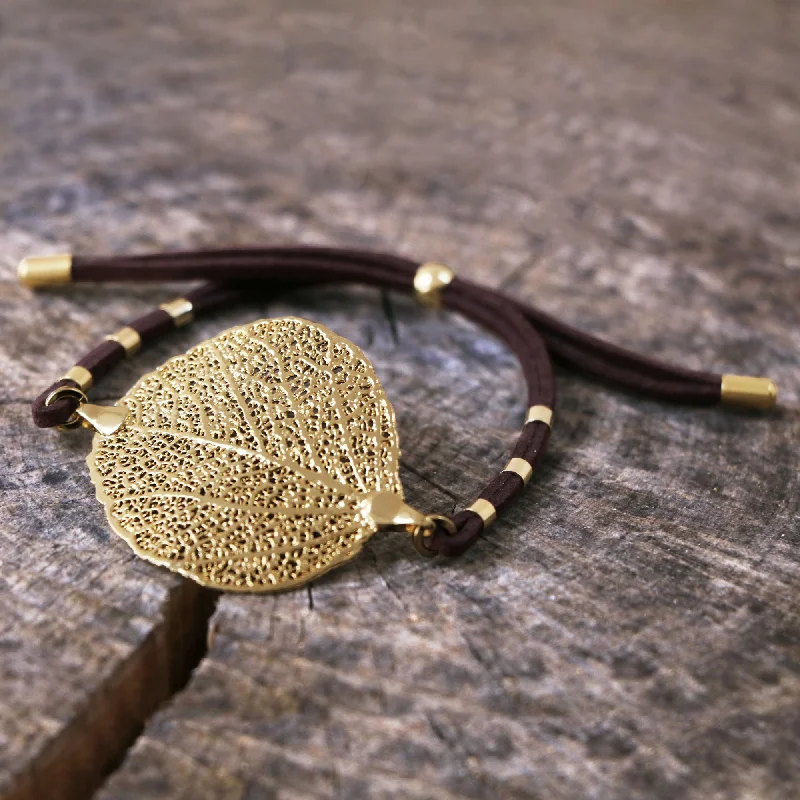 personalized initial ring stackable TUPAN Gold Plated Bracelet