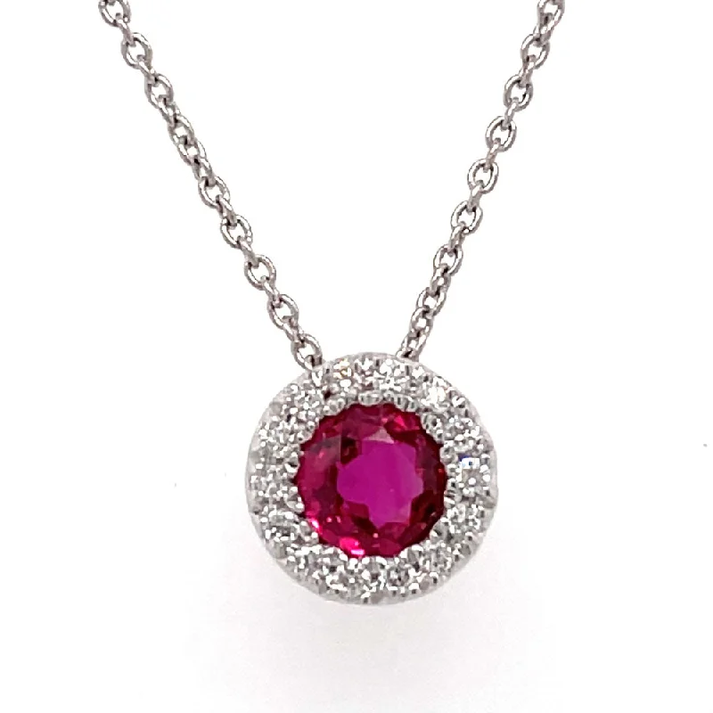 unique square diamond ring Ruby & Diamond Necklace