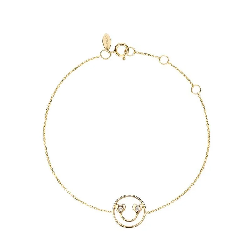 wedding band with diamonds PETIT Jen 14K Gold Bracelet w. Diamond