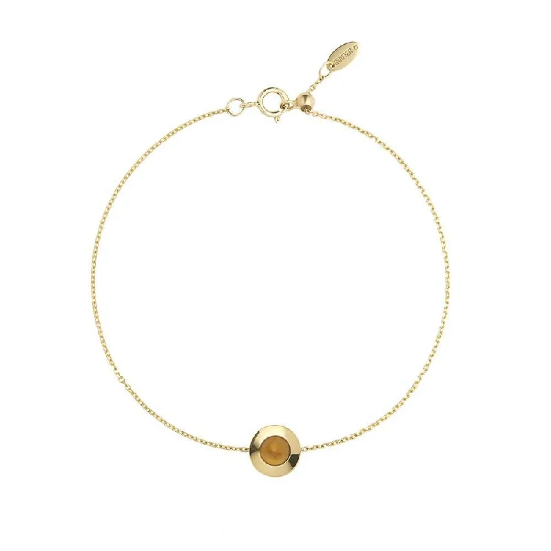 Celtic knot wedding band Gems of Cosmo 18K Gold Bracelet w. Citrin